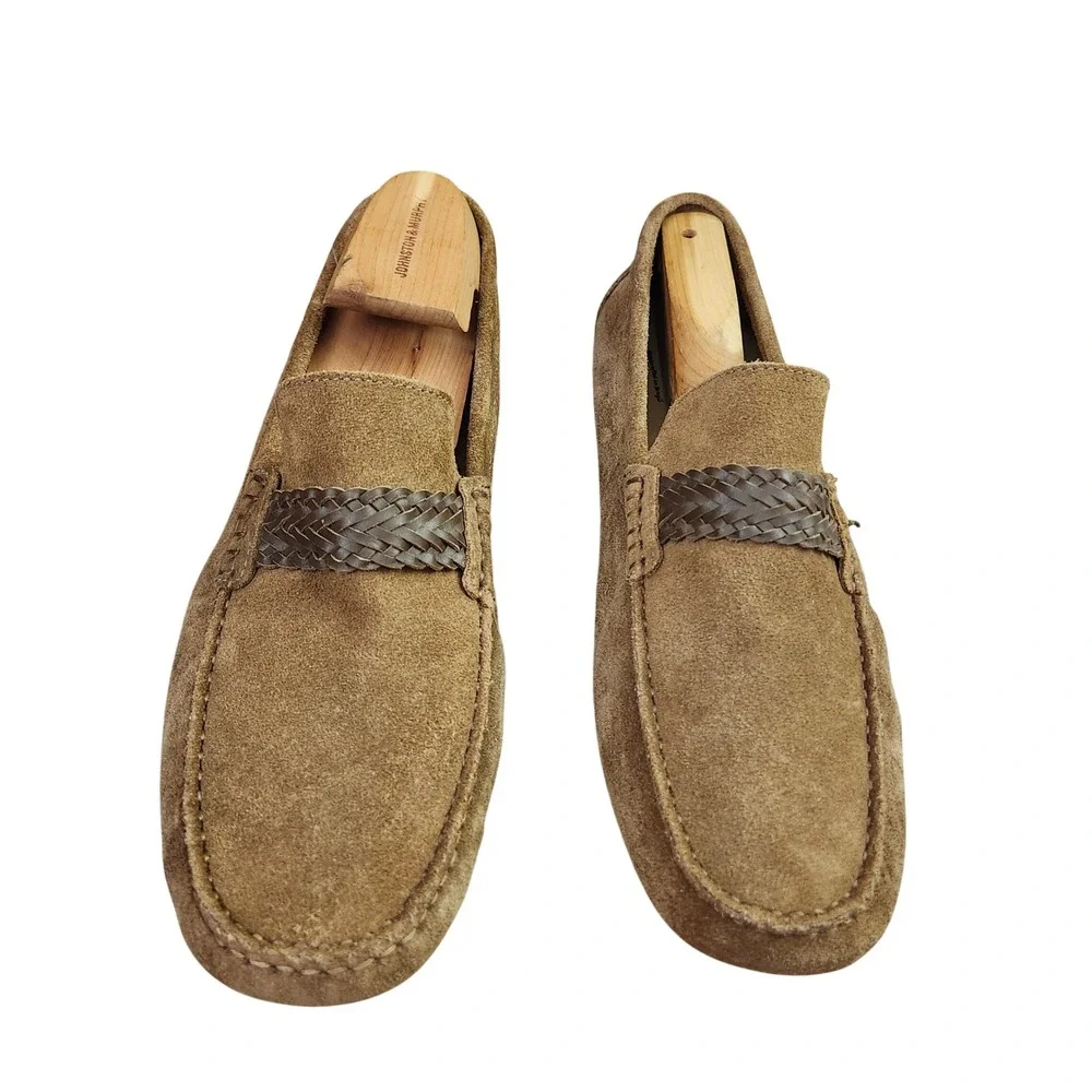 Marc Joseph New York Mens Tan Suede Driving Loafers Moccasin Slip-on Brazil 13